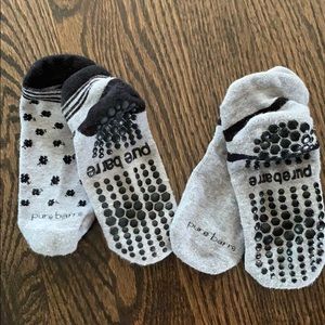 Pure Barre sticky socks set of two Small Medium